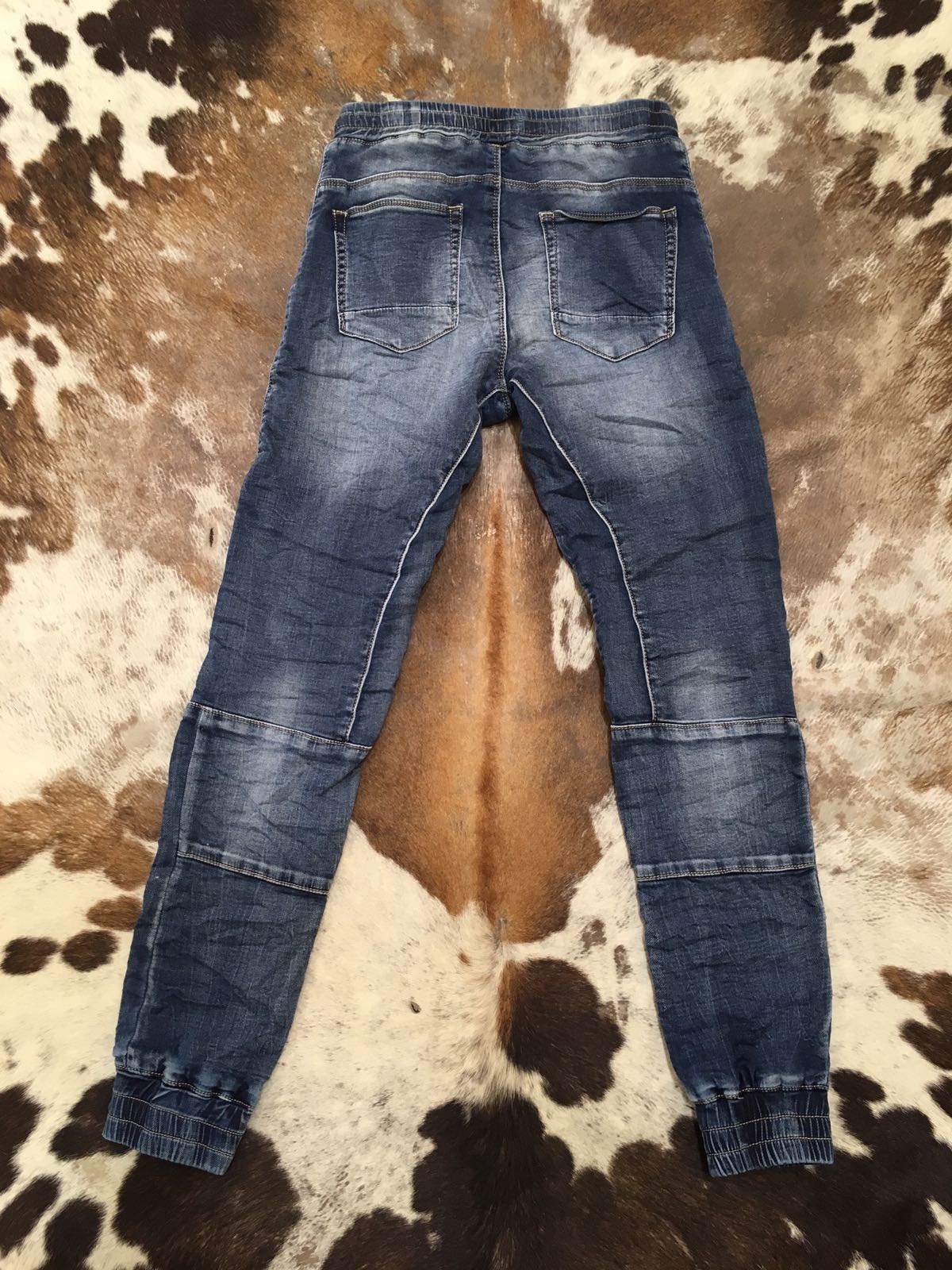 Jeans vita alta con elastico luli abbigliamento conegliano retro - Luli  Abbigliamento