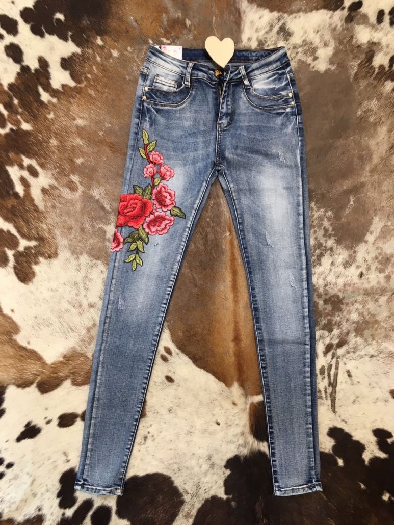 Jeans con ricamo - Luli Abbigliamento