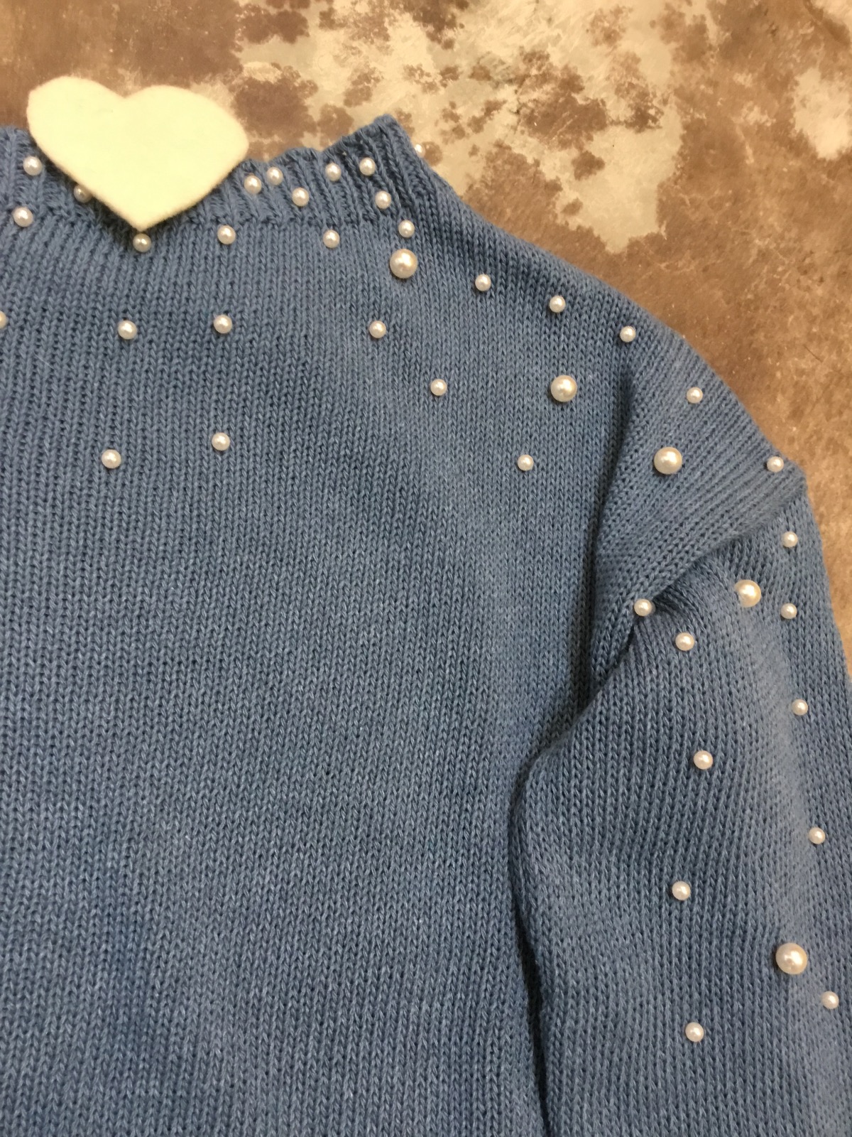 Maglioncino con perle dettaglio (2) - Luli Abbigliamento
