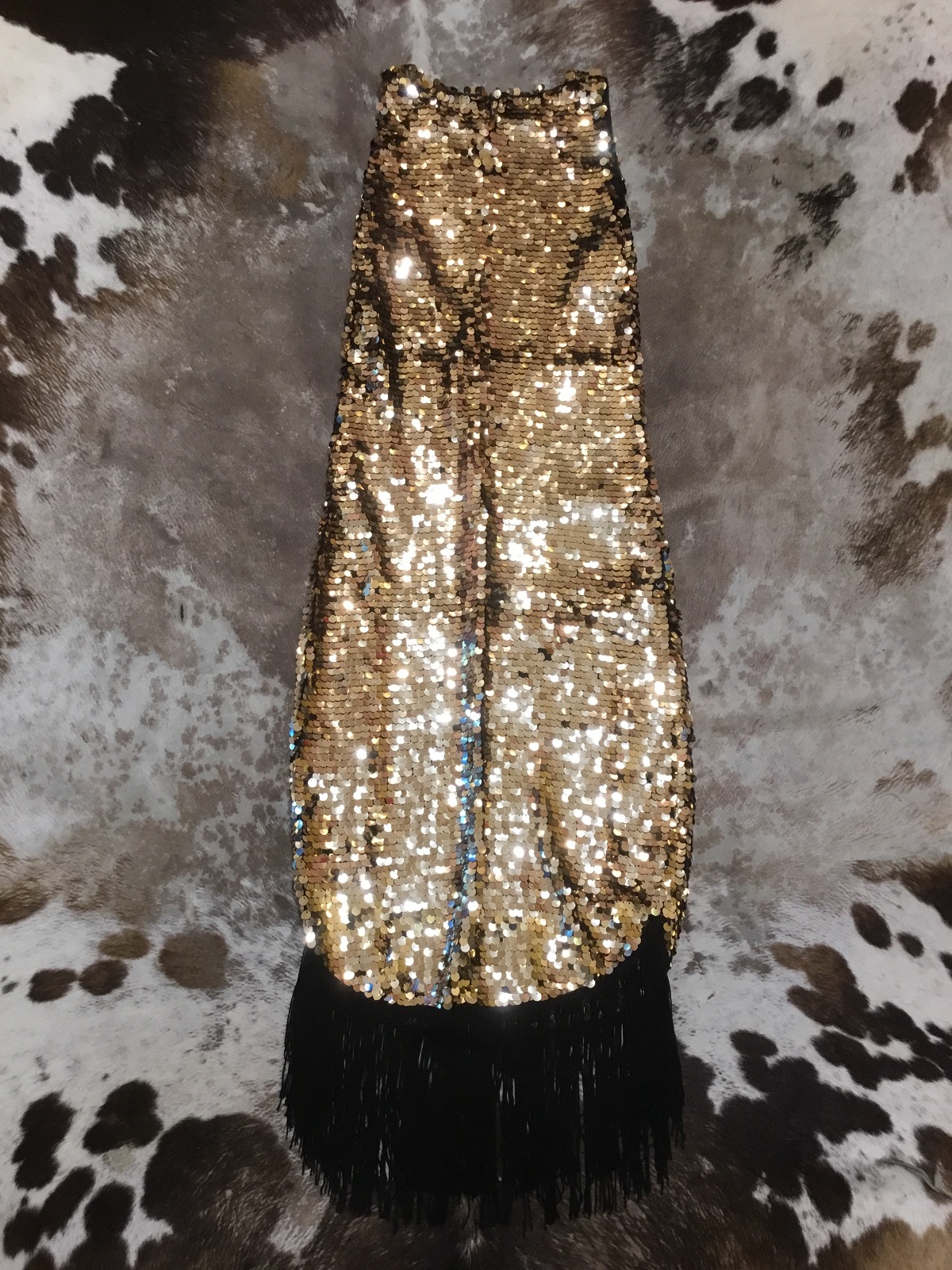 Tubino paillettes con frange sul fondo (3) - Luli Abbigliamento